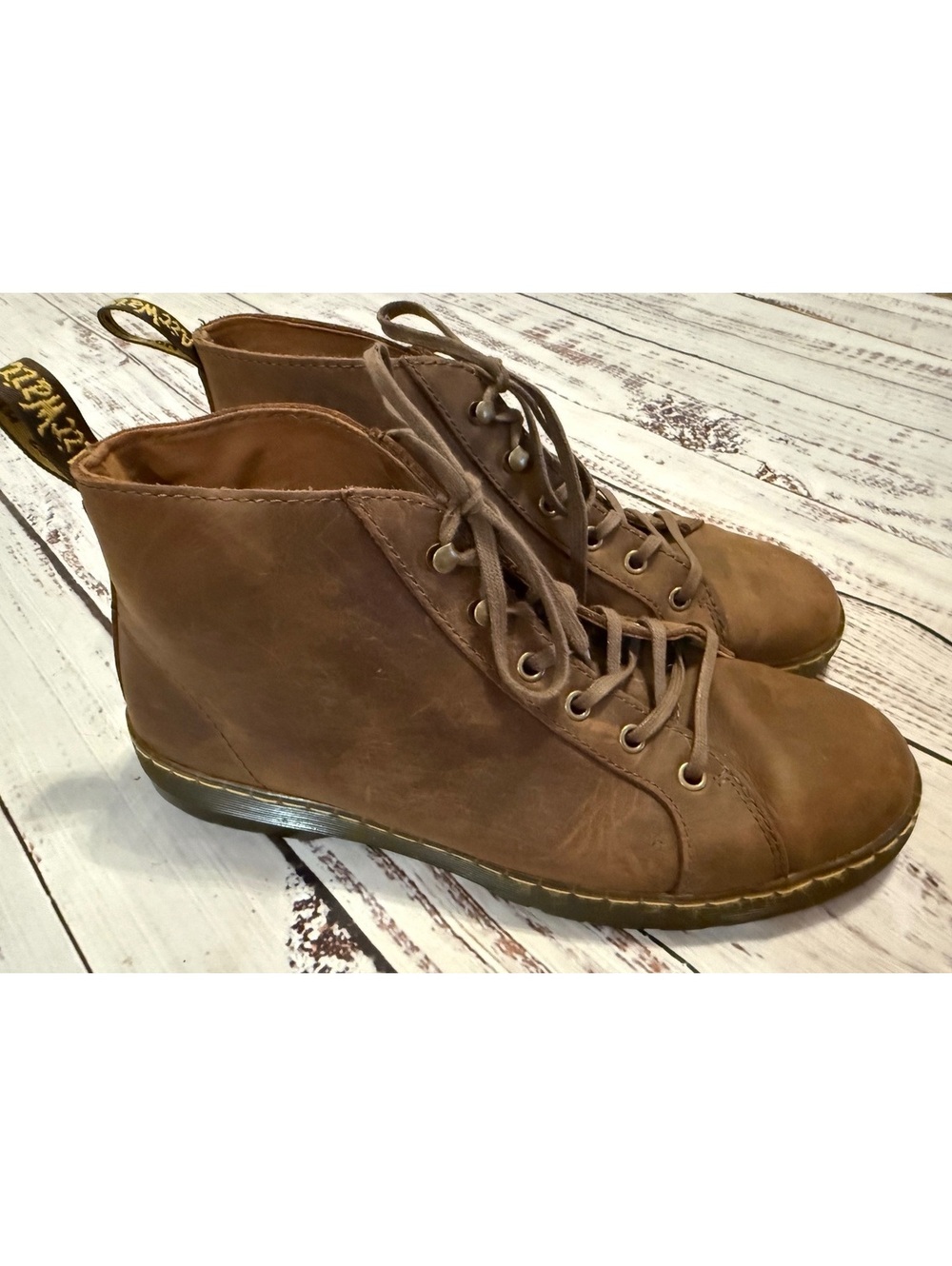 Dr. Martens Coburg Brown Leather Boots Mens 10